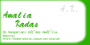 amalia kadas business card